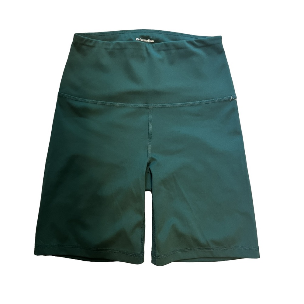Reformation Ecomove Pine Green Bike Shorts‎ - Picture 3 of 9